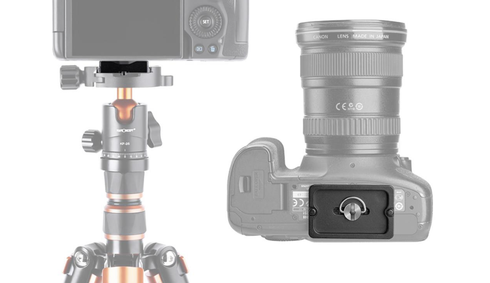 Náhradná dostička pre fotoaparát a fotostatív